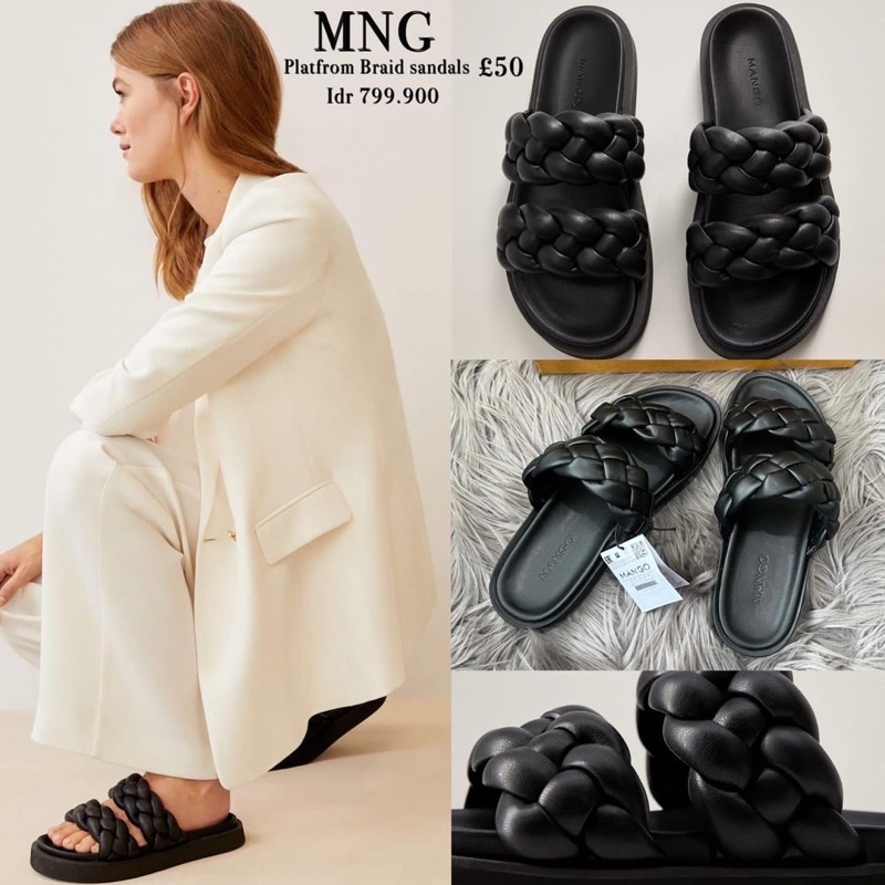 Mango platform braid discount sandal