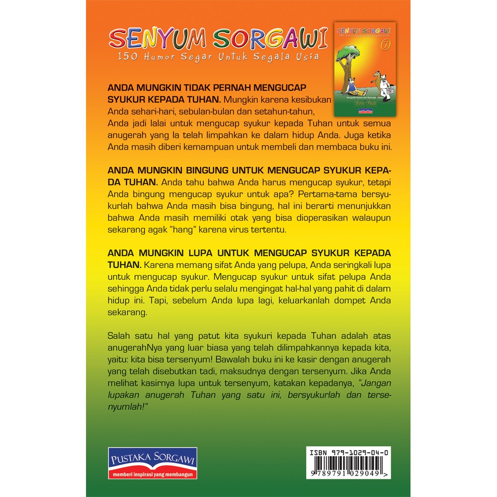 Jual Buku Rohani Kristen - SENYUM SORGAWI - 150 Humor Segar Untuk ...