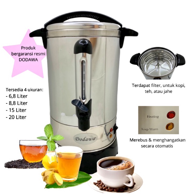 Jual Water & Coffee Boiler 6,8 Liter khusus gojek Shopee Indonesia