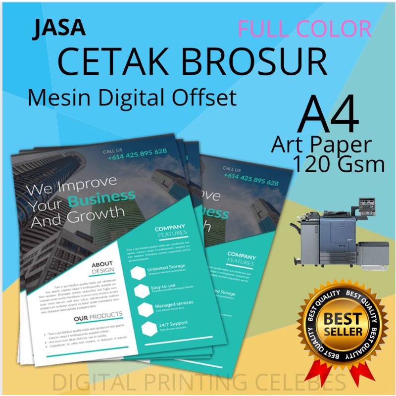 Jual CETAK BROSUR A4 Art Paper 120 Gsm FULL COLOR MURAH Shopee Indonesia