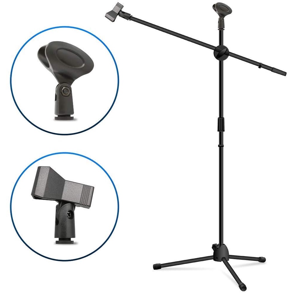 Jual POM Stand Mic Lantai V1 Microphone / Mik / Karaoke / Bigo ...