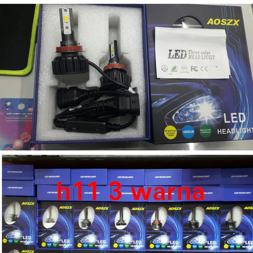 Jual Turbo LED h11 3 warna | Shopee Indonesia