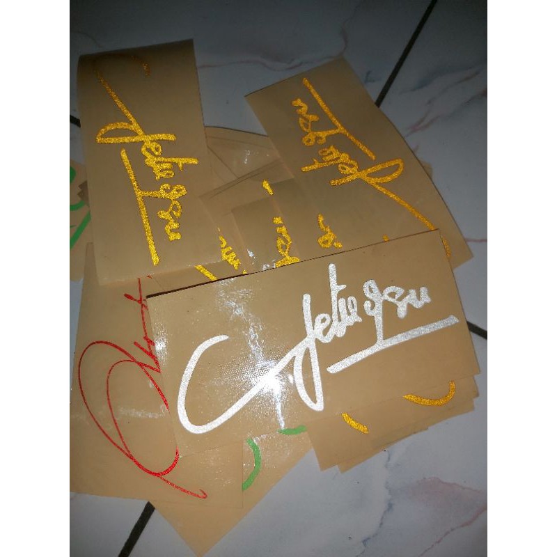 Jual Sticker tanda tanggan custom cutting sticker motor hp dll | Shopee ...