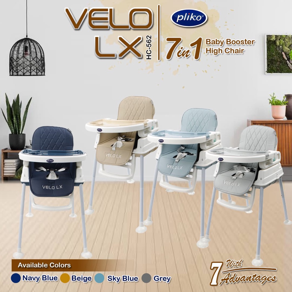 Jual Pliko VELO LX HC562 Booster Seat baby High Chair 7 advantages