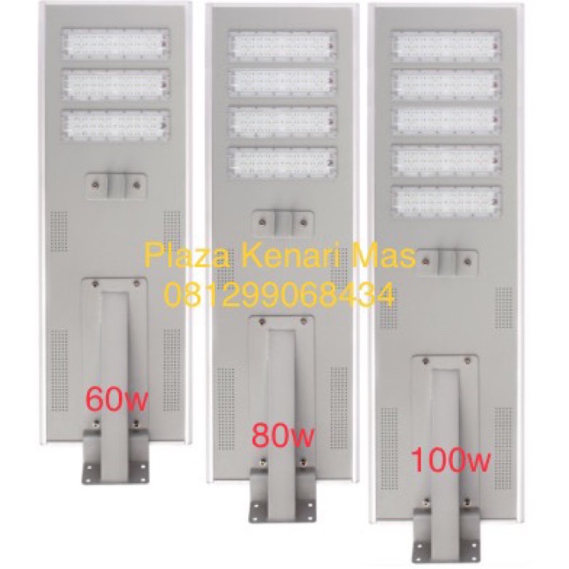 Jual lampu jalan solar panel all in one 80 watt 80w 80watt lampu jalan ...