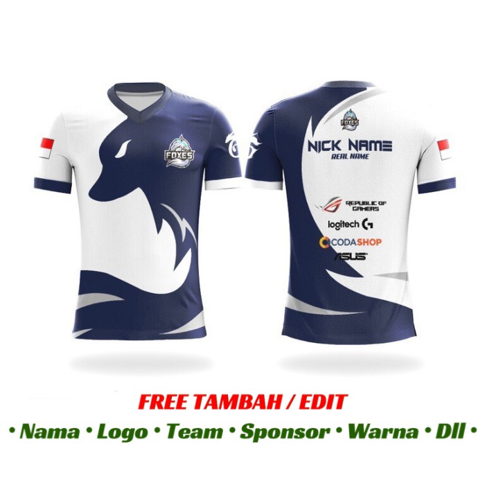 Jual Jersey Esport Custom Tim Kaos Baju Esport Gaming Free Nama Logo