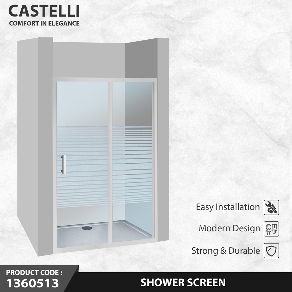 Jual Shower Box Castelli Shower Screen Square Kamar Mandi Shower Room ...