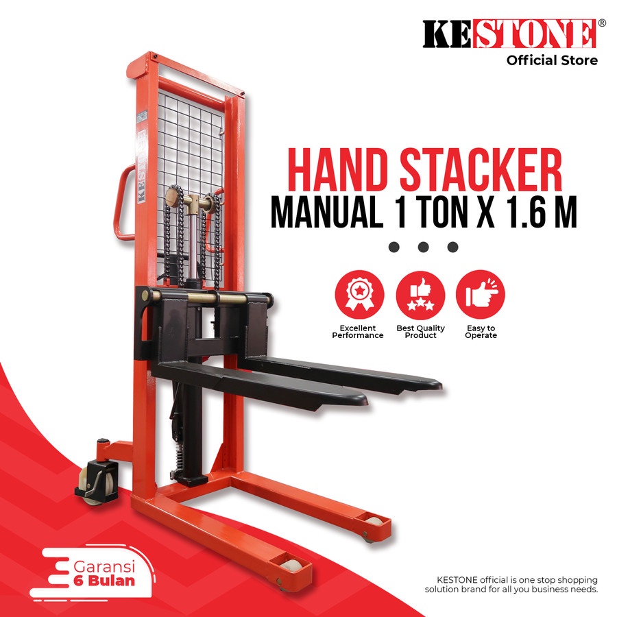 Jual Hand Stacker Manual 1 Ton X 16 Meter Hand Lift Forklift Hydraulic Shopee Indonesia 0146