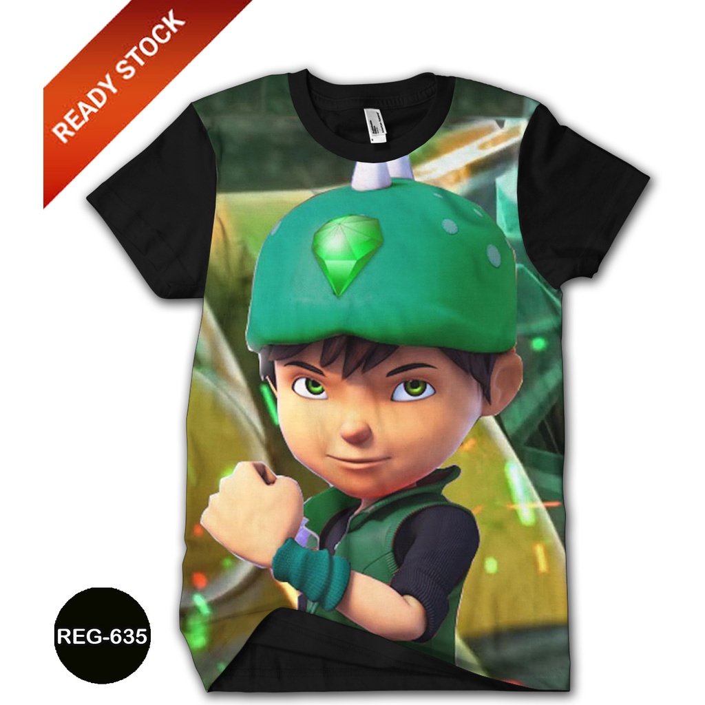 Jual Baju Boboiboy Crystal 3D Baju Boboiboy Kartun Serial TV Anak #REG ...