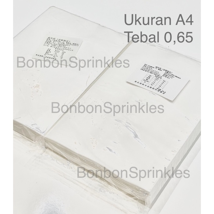 Jual Kertas Wafer Paper 0,6 edible printing wafer paper (10lembar ...