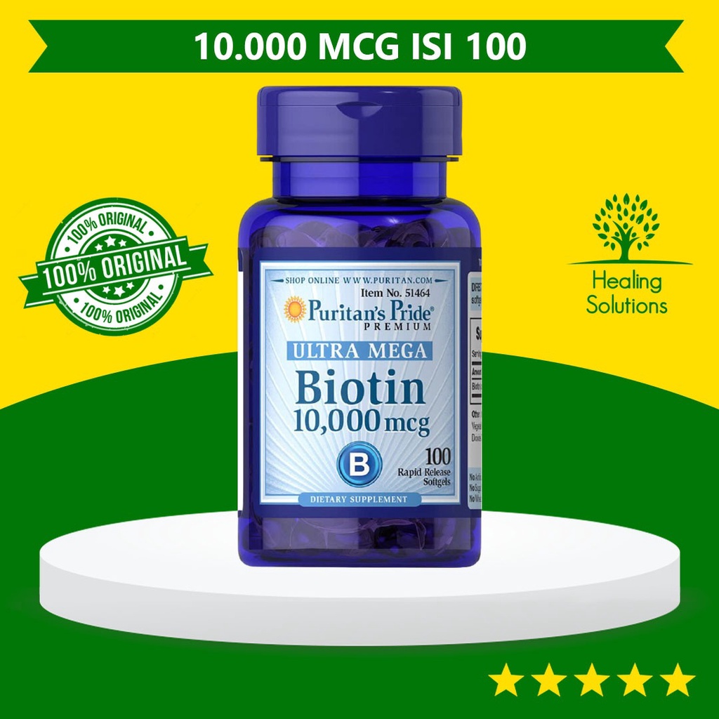 Jual Puritan Biotin 10000 Mcg Isi 100 Softgels Biotin 10000 Mcg Original Usa Shopee Indonesia 0688