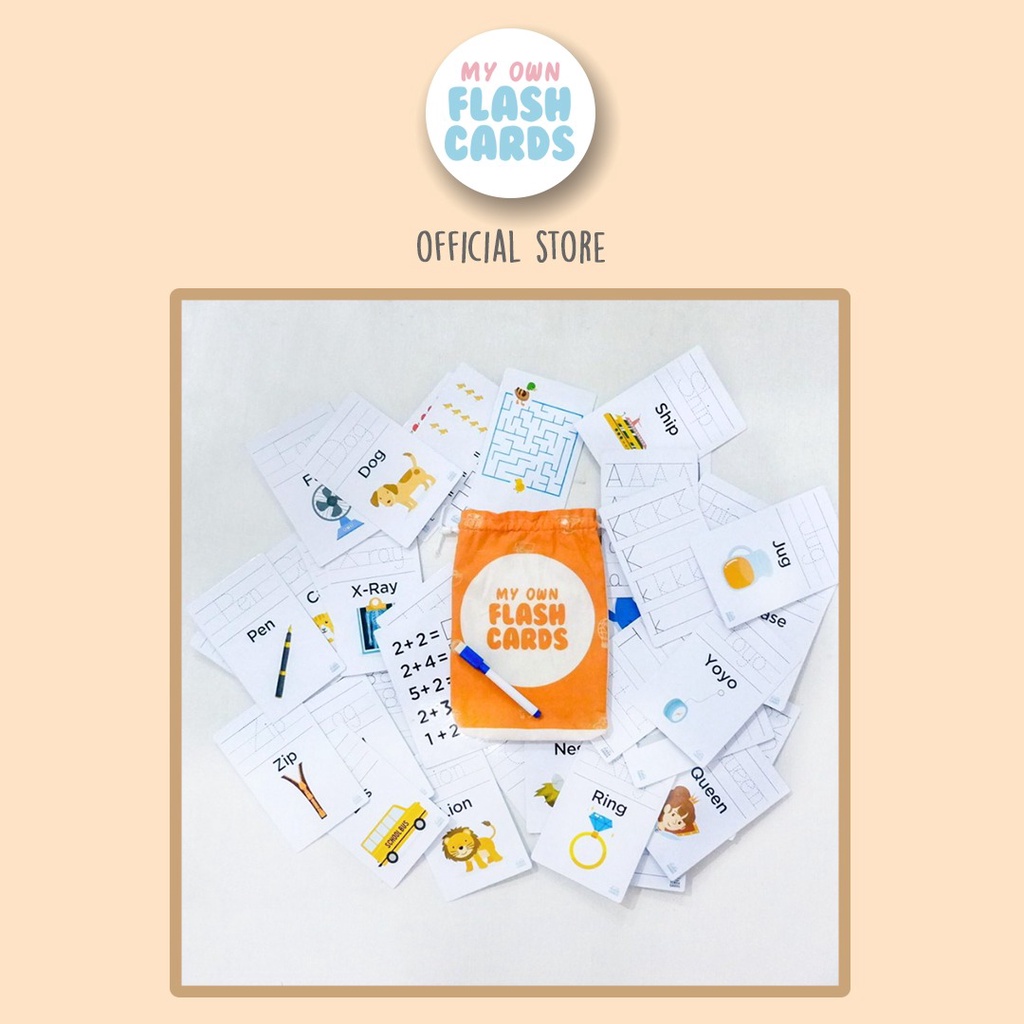 Jual My Own Flashcards Write and Wipe Complete Study Set - Kartu Hapus ...