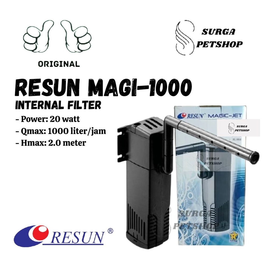 Jual RESUN MAGI 1000 MAGI1000 Pompa Internal Filter Magic Jet Power ...