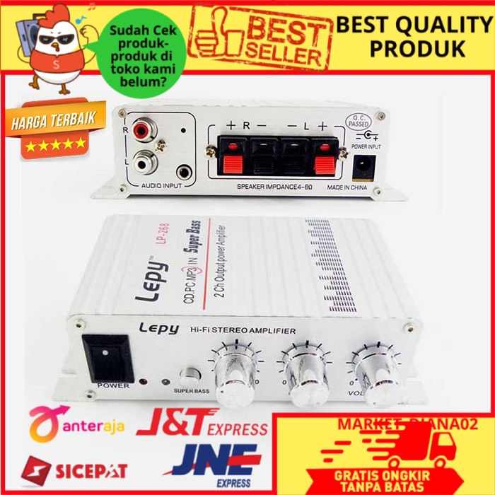 Jual STEREO AMPLIFIER BASS TREBLE BOOSTER OUTPUT RCA BAS TREBEL VOLUME