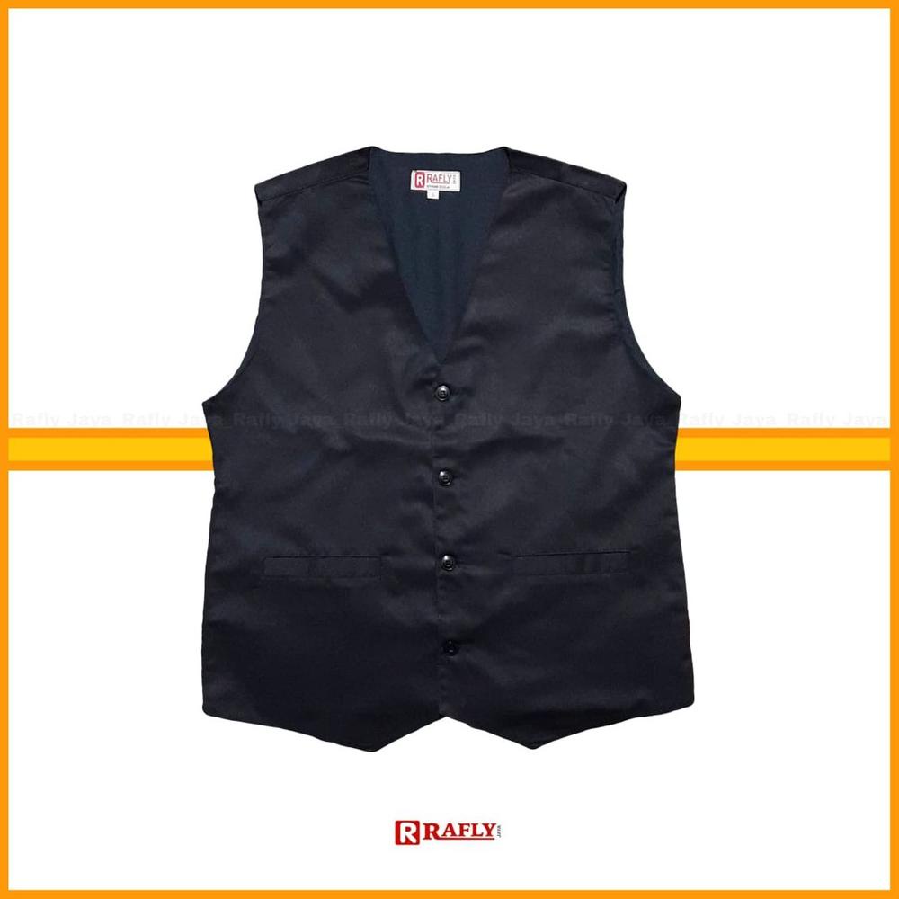 Jual Rompi Waiter - Rompi Hitam Hotel Cafe Restoran - Vest Jas Formal ...