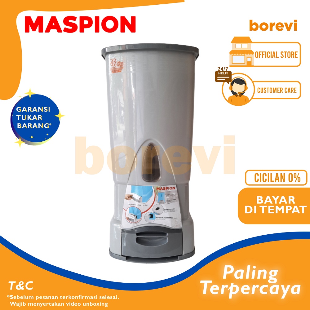 Jual RICE BOX MASPION RD2800AP 28 KG / KOTAK WADAH BERAS RD 2800 AP ...