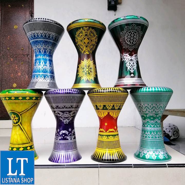 Jual Darbuka Dumbuk Marawis Original Nyaring Darbuka Motif Ukuran 9 ...