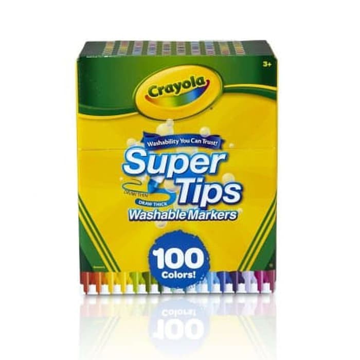 Jual Crayola Super Tips Fine Line Washable Markers 100 Count Diskon ...