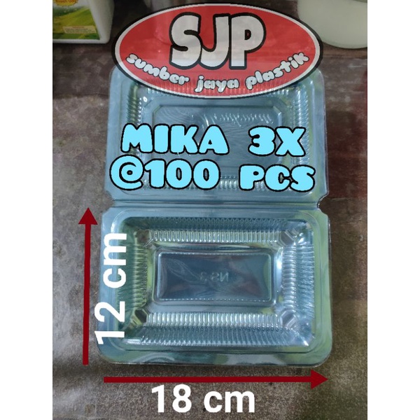 Jual Plastik Mika Kue Mika Nasi Uduk Ukuran Mika 3x 100 Pcs Murah