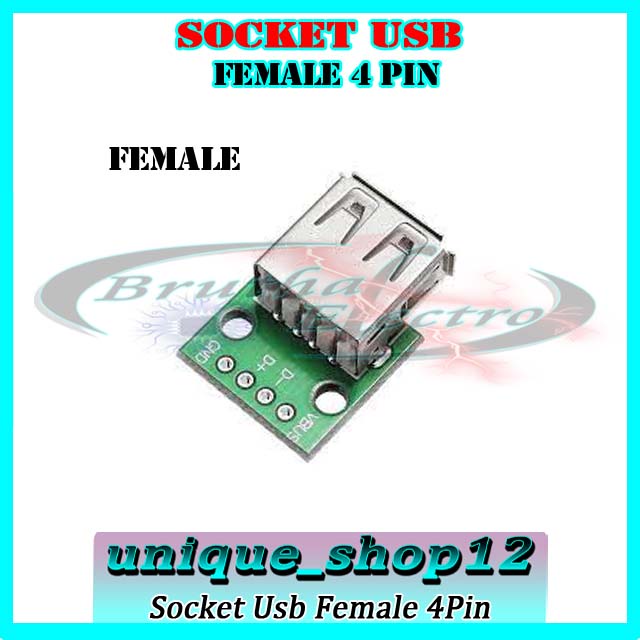 Jual Socket Konektor Soket Usb 20 Female 4pin Pcb Shopee Indonesia 3144