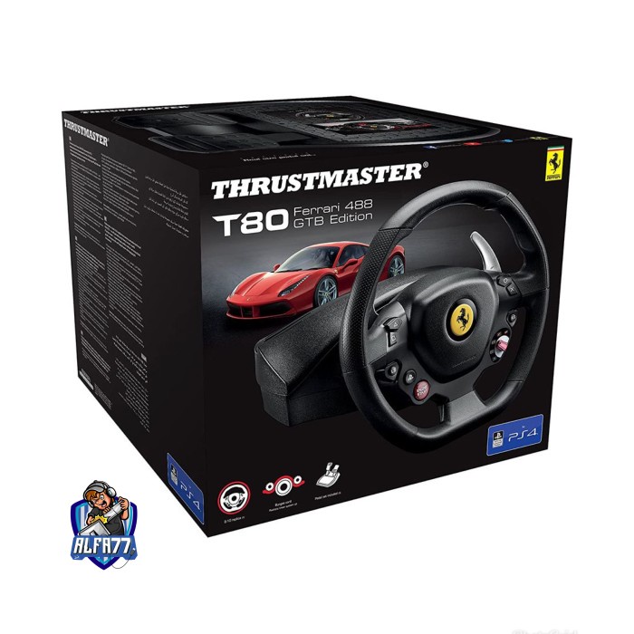 Jual Thrustmaster T80 Ferrari 488 GTB Edition Racing Wheel For PS4 PC ...