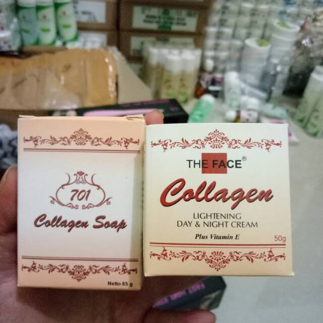 Jual Paket Cream Collagen The face (siang malam sabun) Shopee Indonesia