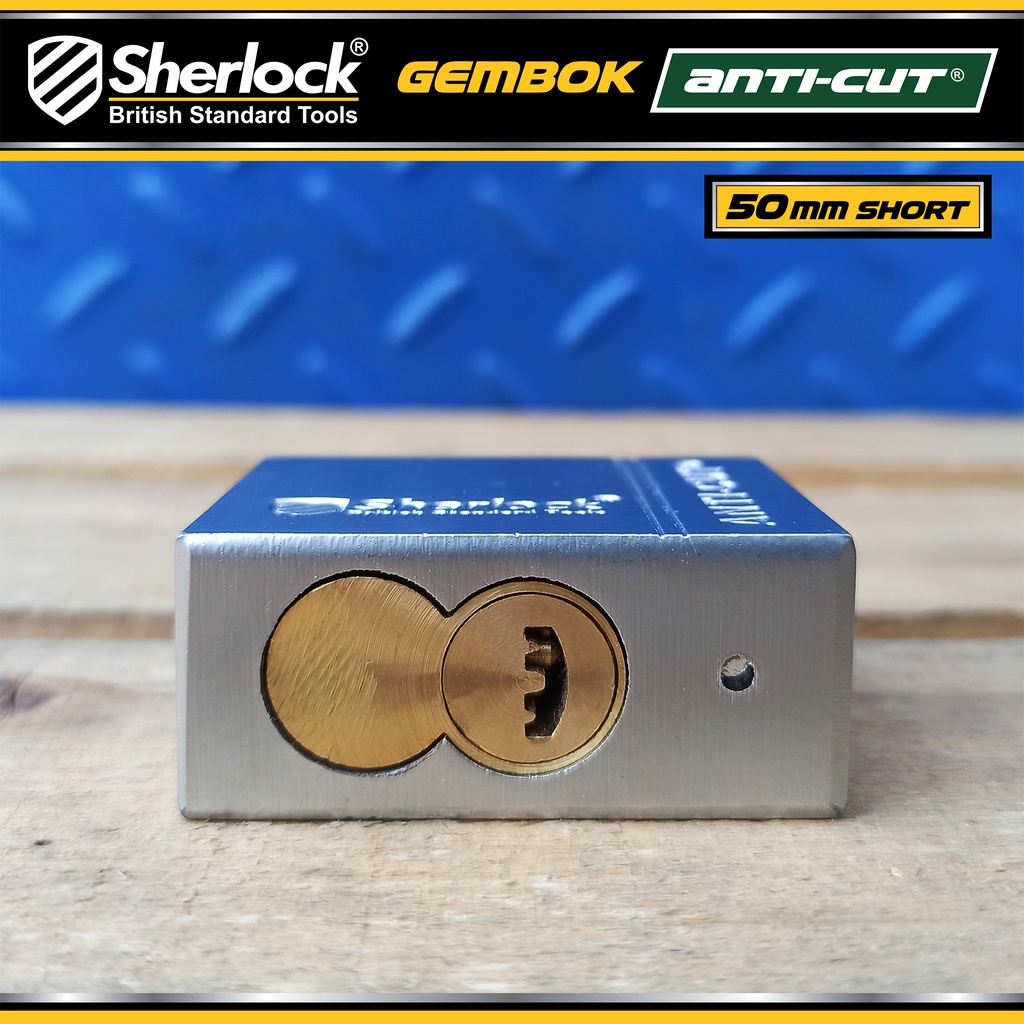 Jual Gembok Original Sherlock Tools ANTI CUT 50 mm Pendek | Shopee ...