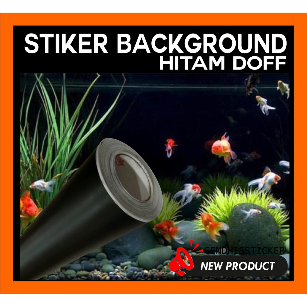Jual Background Aquarium Hitam doff ukuran 45 cm x 25cm Shopee Indonesia