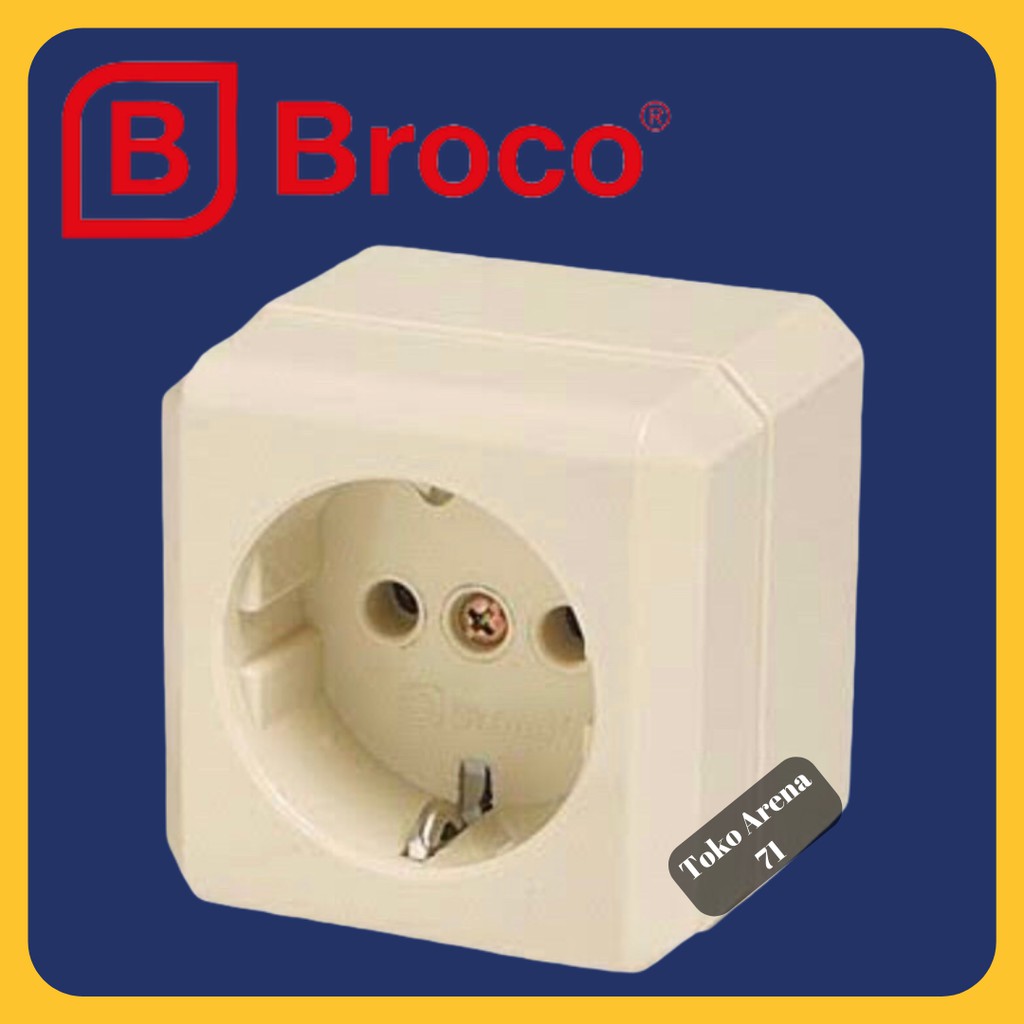 Jual BROCO STOP KONTAK ARDE OB TEMPEL SEGI CREAM NEW GEE 15410-11 ...