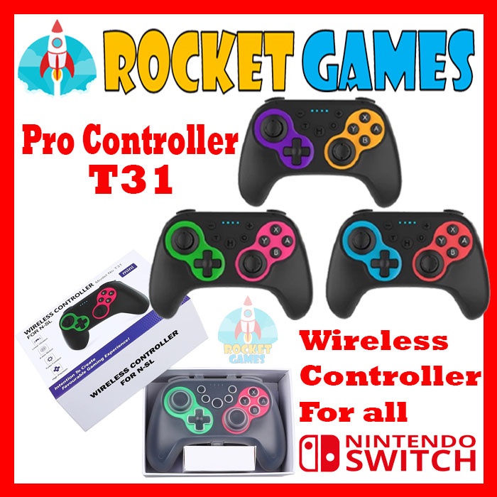 Jual Wireless Pro Controller T31 Mini Support NFC for All Nintendo ...