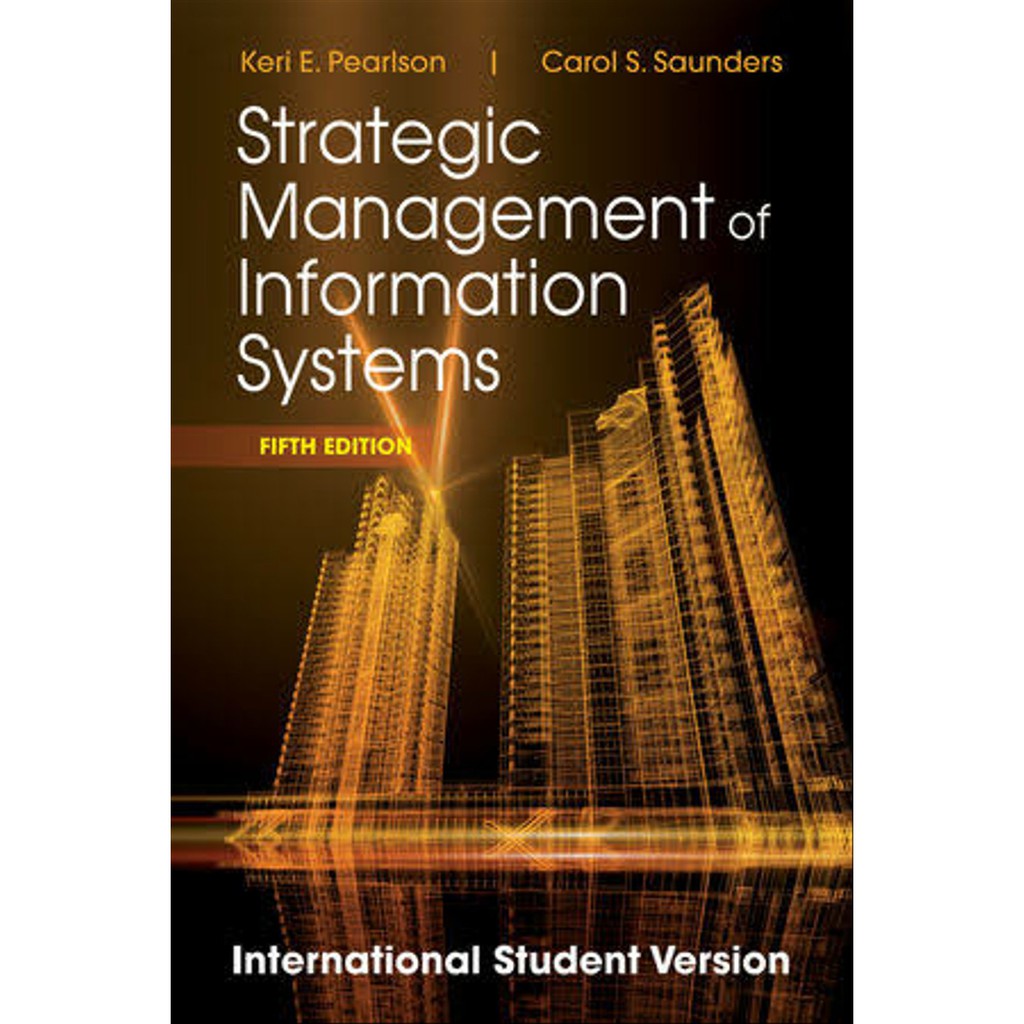Jual strategic management of information system 5th edition by pearlson ...
