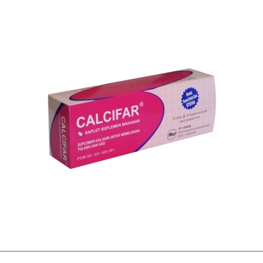 Jual Calcifar Kalsium Strip 10 kaplet Kunyah Kesehatan Tulang & Sendi ...