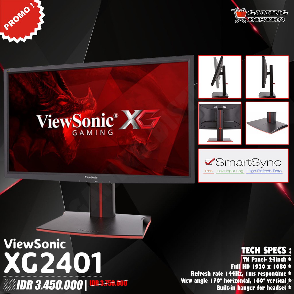 Jual Monitor Gaming ViewSonic XG2401 - 24 inch 1ms 144hz Full HD ...