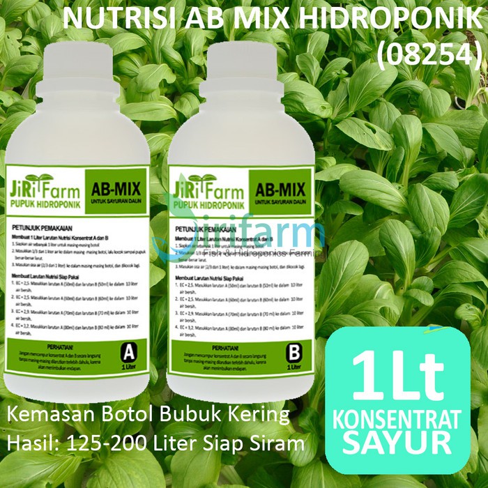 Jual AB Mix 1L Konsentrat Botol PupukNutrisi Hidroponik Sayuran Daun ...