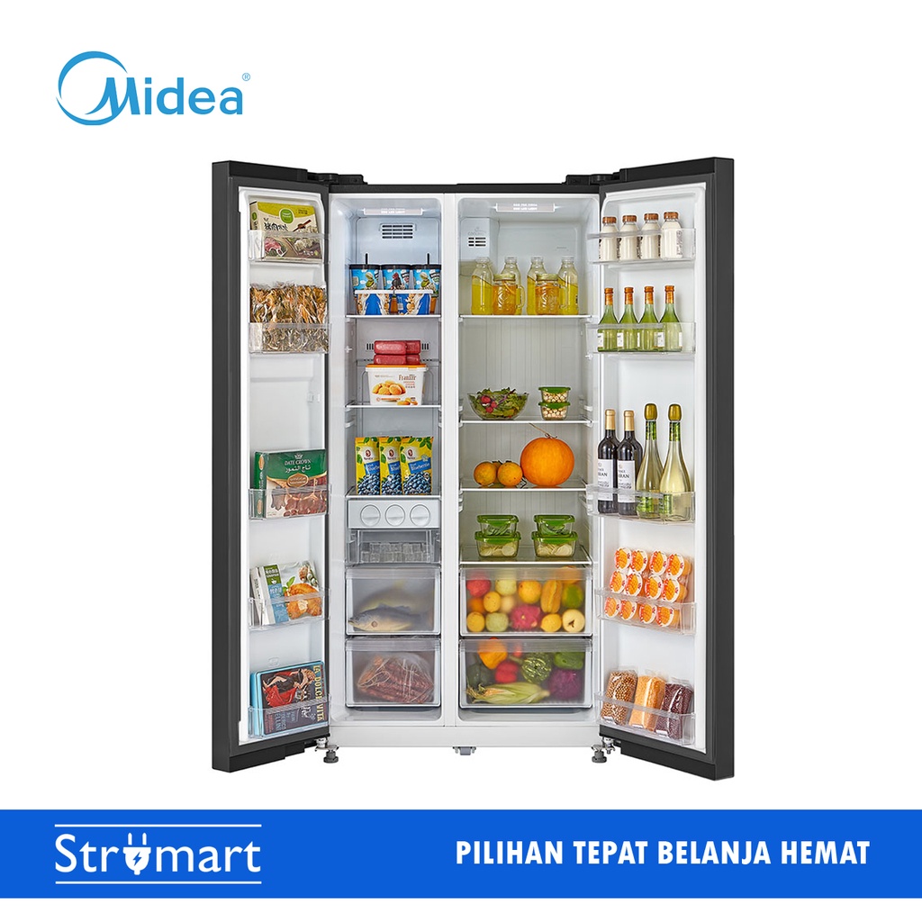 Jual Kulkas MIDEA Side By Side HC-689GV 500liter | Shopee Indonesia