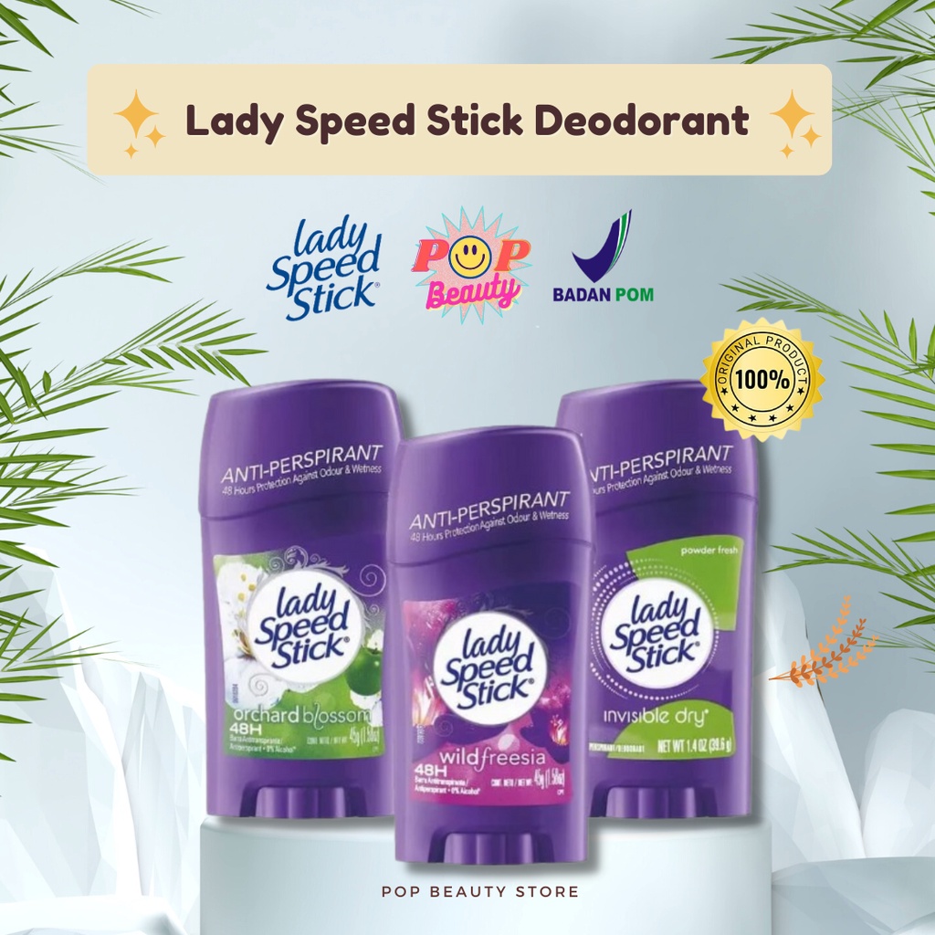Jual Lady Speed Stick Deodoran/Deodorant Anti-Perspirant Invisible Dry ...