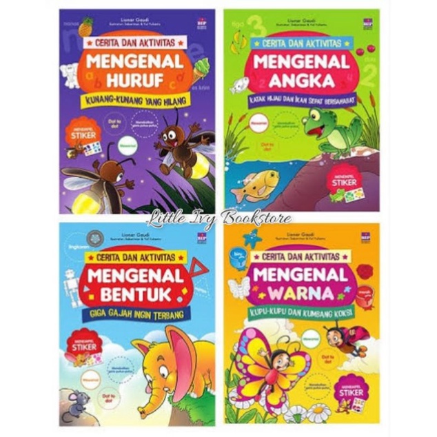 Jual Cerita Dan Aktivitas Mengenal Huruf/Angka/Bentuk/Warna. Buku ...