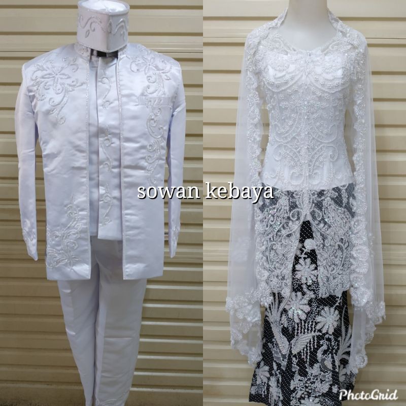 Jual Satu Set Beskap Dan Kebaya Akad Nikah Shopee Indonesia