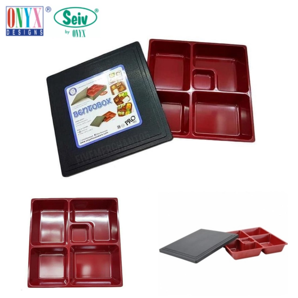 Jual Tempat Makan Bento Box Onyx PGB94 Bento Box Melamin Tempat Makan