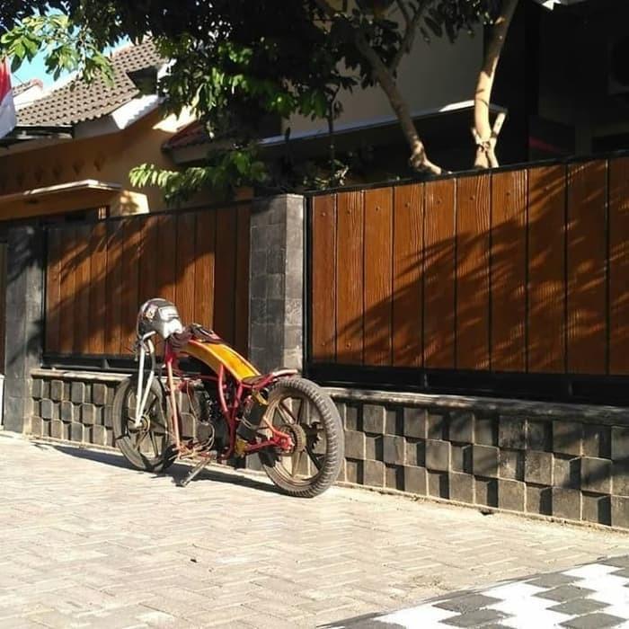 Jual Kayu Wood Plank Grc Papan Pagar Motif Kayu 20X100 Cm Shopee