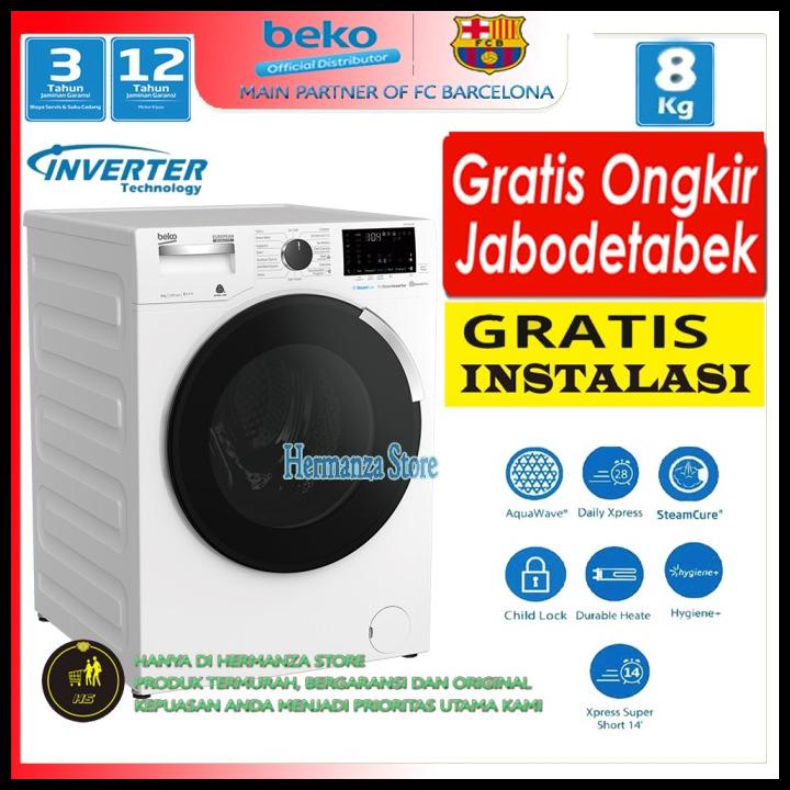 Jual Beko Mesin Cuci Front Load 8 Kg Wcv 8646 X0 Inverter (Free Ongkir ...