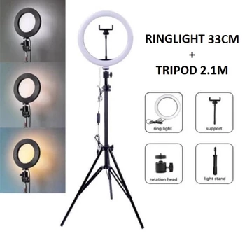 Paket Komplit Tripod 2.1M Mini Ball Head Ball Holder Premium Holder E Tomsis 1 Tombol