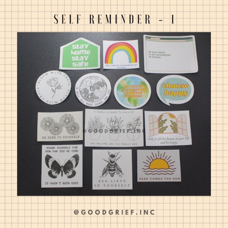 Jual Sticker Pack Self Reminder (13pcs) | stiker cutting murah | Shopee ...