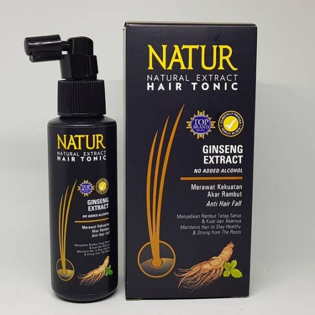 Jual NATUR HAIR TONIC GINSENG EXTRACT ORIGINAL BPOM 90ML TONIC NATUR