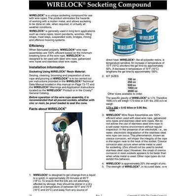 Jual Mb- Wire Lock Lem Resin Kawat Seling Socket Compound Crosby W4167 ...