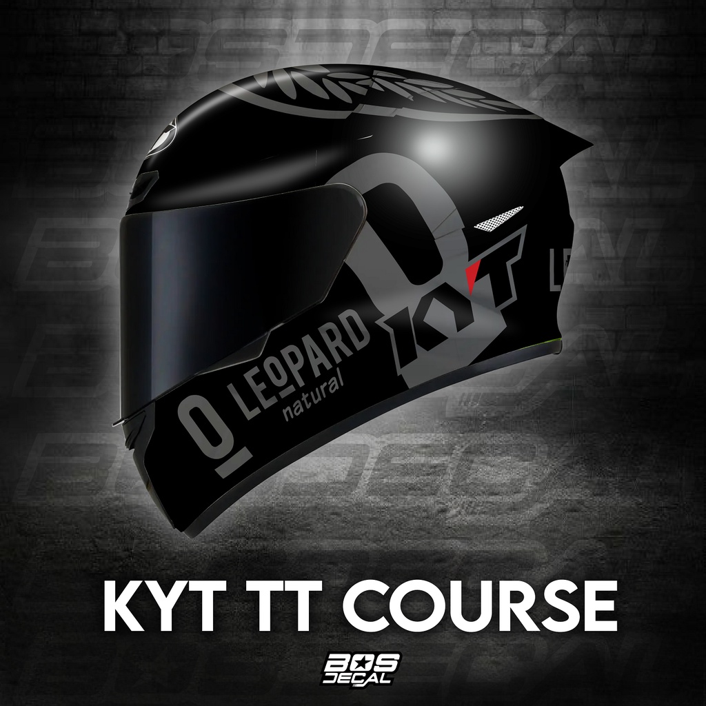 Jual Sticker Decal Helm KYT TTCourse TTC Motif Leopard black | Shopee ...