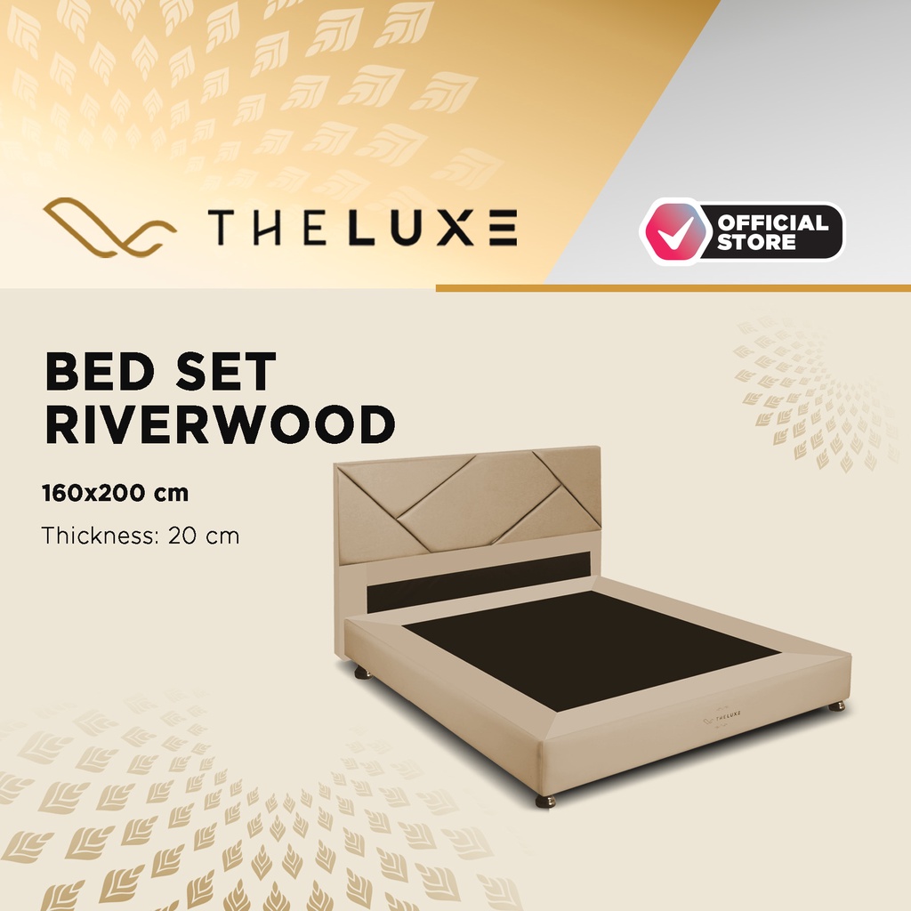 Jual Tempat Tidur Bed Frame Set RiverWood 160 Quen Divan The Luxe ...