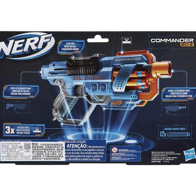 Jual Nerf Elite 2.0 Commander Rd6 Blaster Original (Terlaris) Shopee