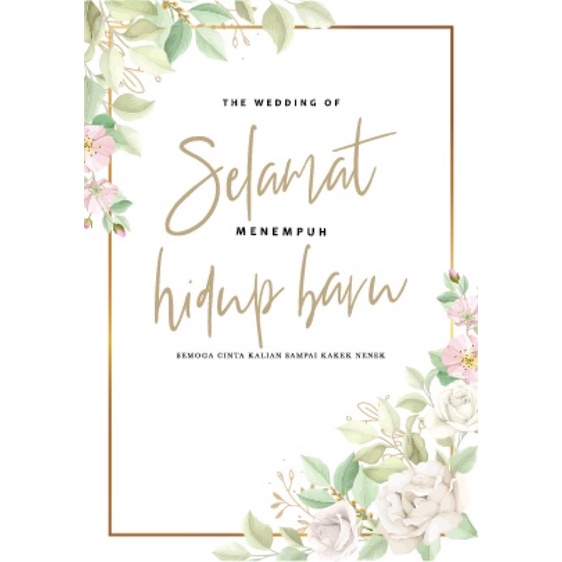 Jual Greeting Card kartu ucapan selamat menempuh hidup baru ready to