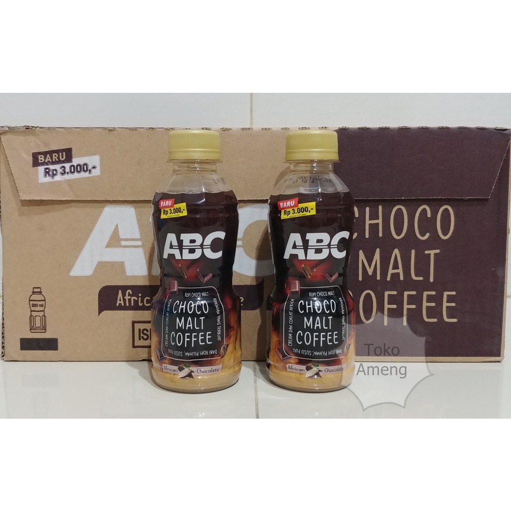 Jual Abc Choco Malt Coffee Botol 200ml 1 Dus 24 Pcs Shopee Indonesia 9566